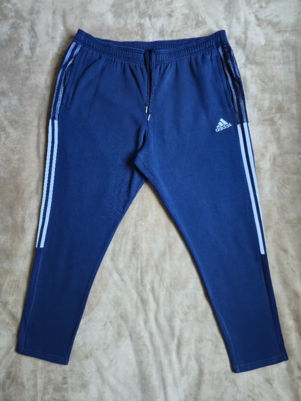 adidas Tiro 21 Fleece Tapered Track Sweatpants Team Navy Blue Men's 2XL GH4467